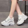 Модные осенние новые женские сетчатые дышащие кроссовки, увеличивающие рост, 7 см, с толстой подошвой, нескользящие, для повседневного бега на открытом воздухе