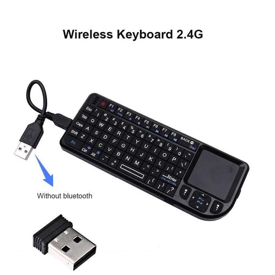 Мини-беспроводная клавиатура с тачпадом 2,4G клавиатура для ПК Ноутбук Smart TV HTPC Android TV BOX Механическая беспроводная клавиатура Клавиатура с русскими буквами