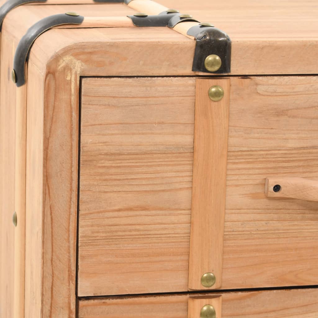 Solid Wood Drawer Chest Pine 91 x 35 x 73 cm