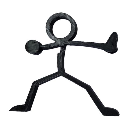 Напечатанный на 3D-принтере держатель для карандашей, черный стенд для демонстрации ручек в виде человечка, органайзер для карандашей «Воин-человечек» для дома, офиса, настольный аксессуар