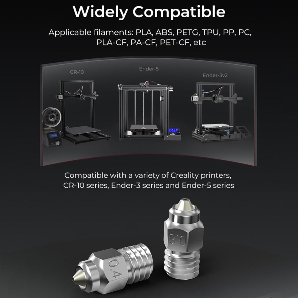 Creality Биметаллический комплект высококачественных насадок, 8 шт. Биметаллический материал, высокая термостойкость и