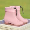 New Fashion Rain Shoes Women's Wear Versatile Bundle Mouth Water Shoes Sweet Student Water Boots Thickened Wear-resistant Rubber Shoes