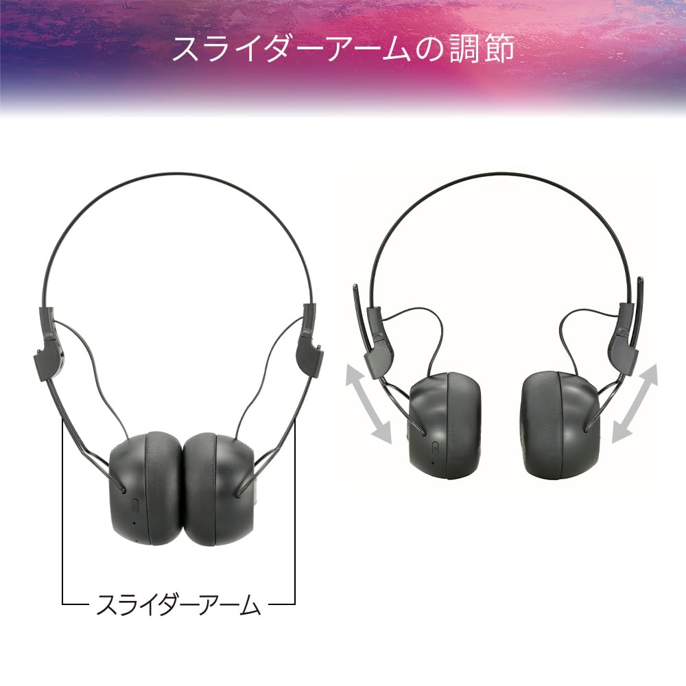 OHM AudioComm Беспроводные Черные Электрические Наушники OHM, HP-W125N-K 03-1668
