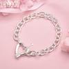 925 Sterling Silver Heart-shaped Bracelet Fashion Wedding Jewelry