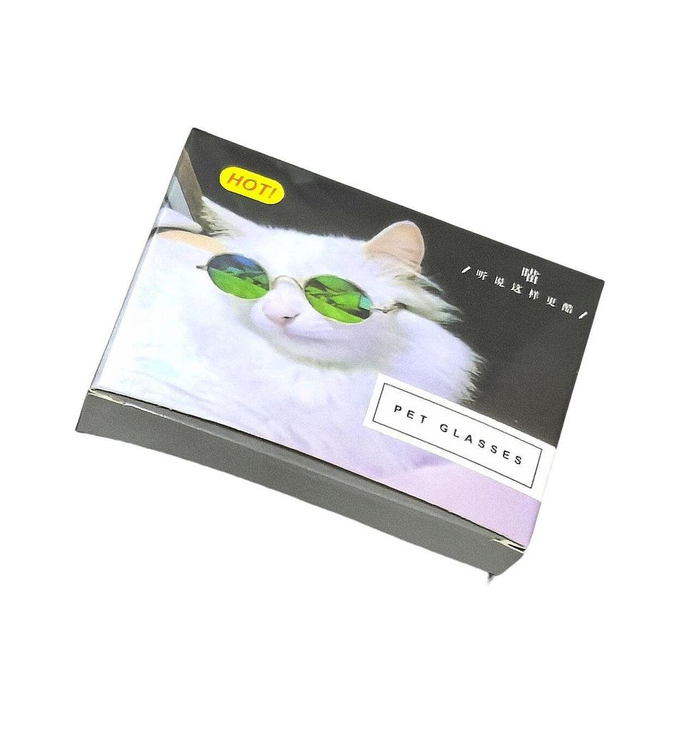 Модные кошачьи солнцезащитные очки - Защита от УФ-лучей Крутые металлические аксессуары для питомцев