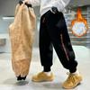 Зимние толстые брюки для мальчиков, брюки для подростков, детские спортивные брюки, теплая одежда для больших детей