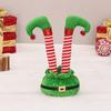 Christmas Stuffed Legs Stuck Tree Topper Decorations -Xmas Holiday Indoor Outdoor Decor Party Ornaments