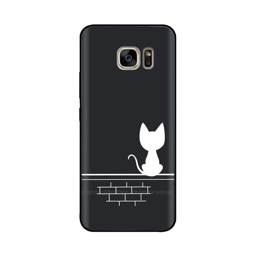 Черный силиконовый чехол для Samsung Galaxy S6 Edge Чехол Мягкая ТПУ крышка для Samsung Galaxy S6 S 6 Edge Чехол Крышка Бампер Coque Para