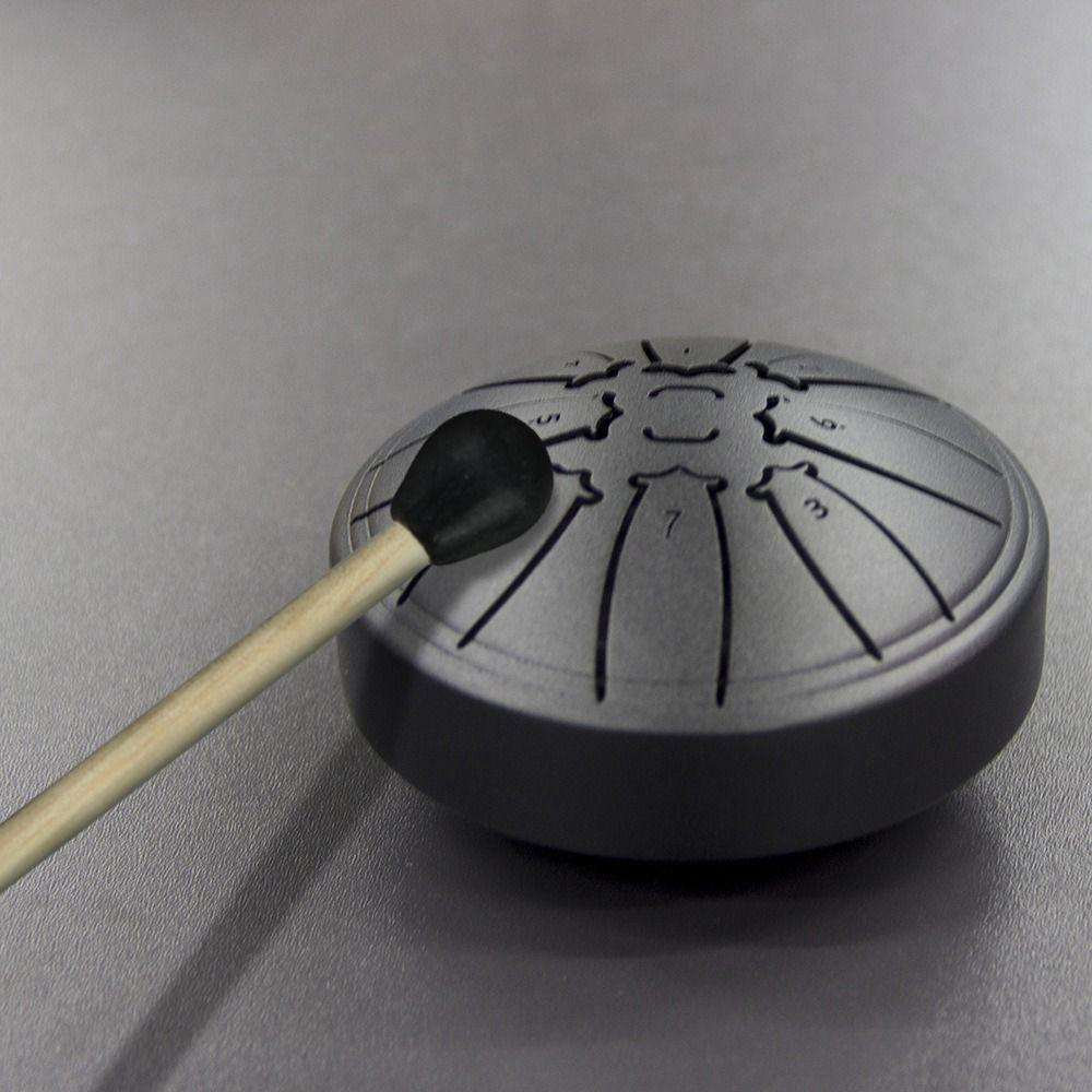 4 Inch 8 Notes Mini Hand Pan Drums Ethereal Sound Meditation Drum Steel Tongue Drum Set Beginner