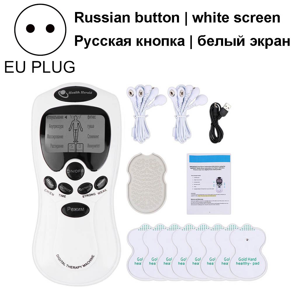 Прочный и безопасный 8-режимный электрический TENS-стимулятор мышц EMS, акупунктурный массажер для лица и тела, цифровой терапевтический инструмент, электростимулятор