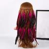 Braided Cord Bohemian Tassel Headband Tribal Feather Hair Extensions  Western Cowgirl Outfit