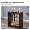 8-Cue Floor Stand Sturdy Wooden Billiard Cues Rack Classic Design Pool Cue