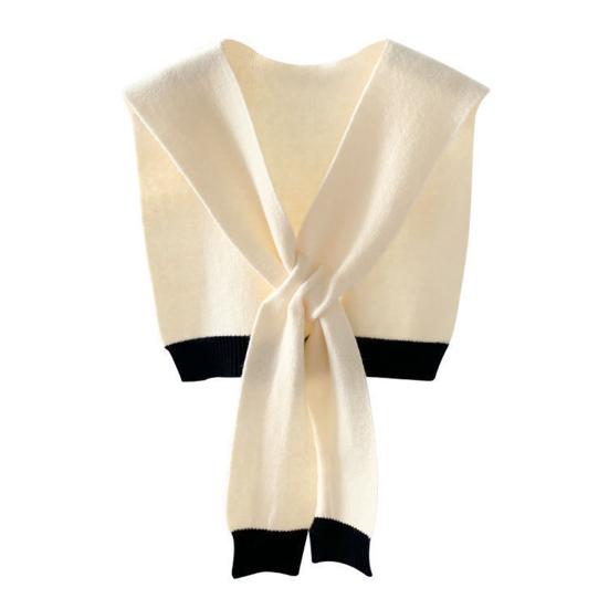 Женская вязаная шаль пэчворк цвет мягкий узелковый дизайн универсальная мягкая текстура шаль зимний теплый шарф