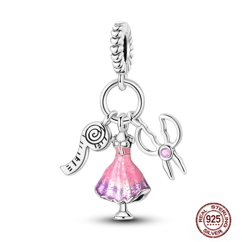 Ежедневные статьи Медные розовые парфюмерные шармы Камера Гантель Смарт-часы Бусины Подходят для оригинальных браслетов DIY Ювелирный подарок