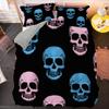 3D Skull Duvet Cover Sets Queen King Size Luxury Sugar Skull Comforter Set Quilt Cover With Pillowcase Polyester Bedding Set