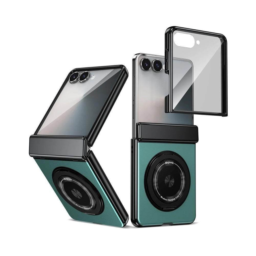 Вращающийся на 360 градусов магнитный держатель-кольцо чехол для телефона для Samsung Galaxy Z Flip 7 FE 6 5 4 3 беспроводная зарядка защита шарнира крышка для защиты экрана