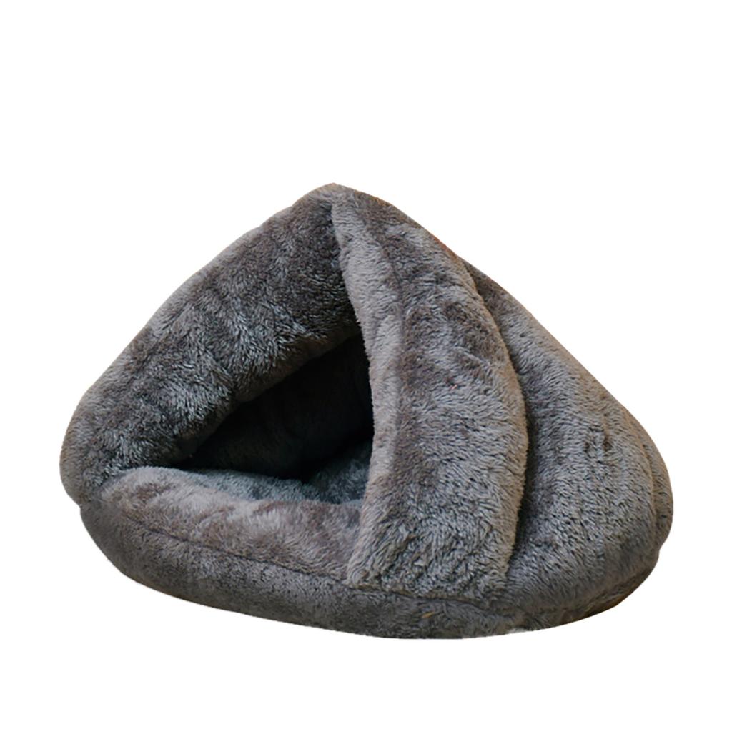 Зимний теплый треугольный кошачий туалет, будка для домашних животных, коврик для кошек и собак, толстый спальный мешок
