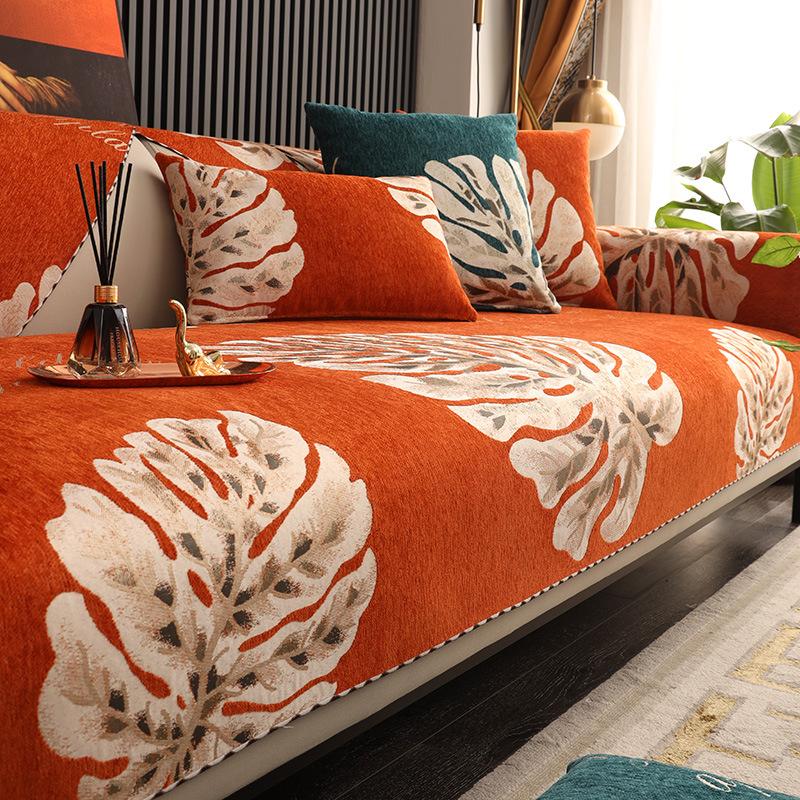 Скандинавская диванная подушка Four Seasons, универсальные нескользящие подушки для сиденья, простые современные входные люксовые стильные диванные чехлы из синели, полотенце