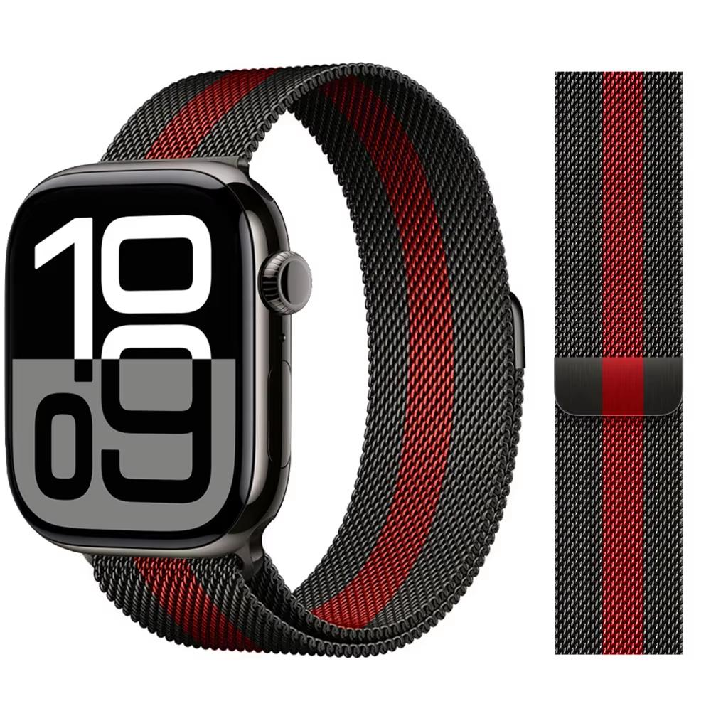Strap For Apple Watch Band 46mm 44mm 45mm 40mm 42mm 41mm 49mm Milanese Loop correa Bracelet iWatch Series 11 10 Ultra 2 9 8 SE 3