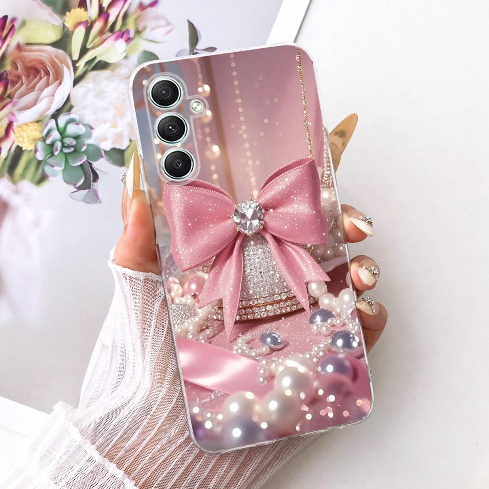 Clear For Samsung A35 5G Case Cute Cat Fashion Butterfly Funny Painted Cover For Samsung Galaxy A35 5G SM-A356E SM-A356B Casing