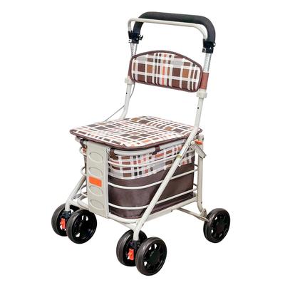 Rakuraku Ken Silver Car Wagon Корзина Крепление Высота Регулировка 3 Уровня Корзина для покупок Корзина для покупок Легкая Компактная Стильная Большая Вместительная Сумка с