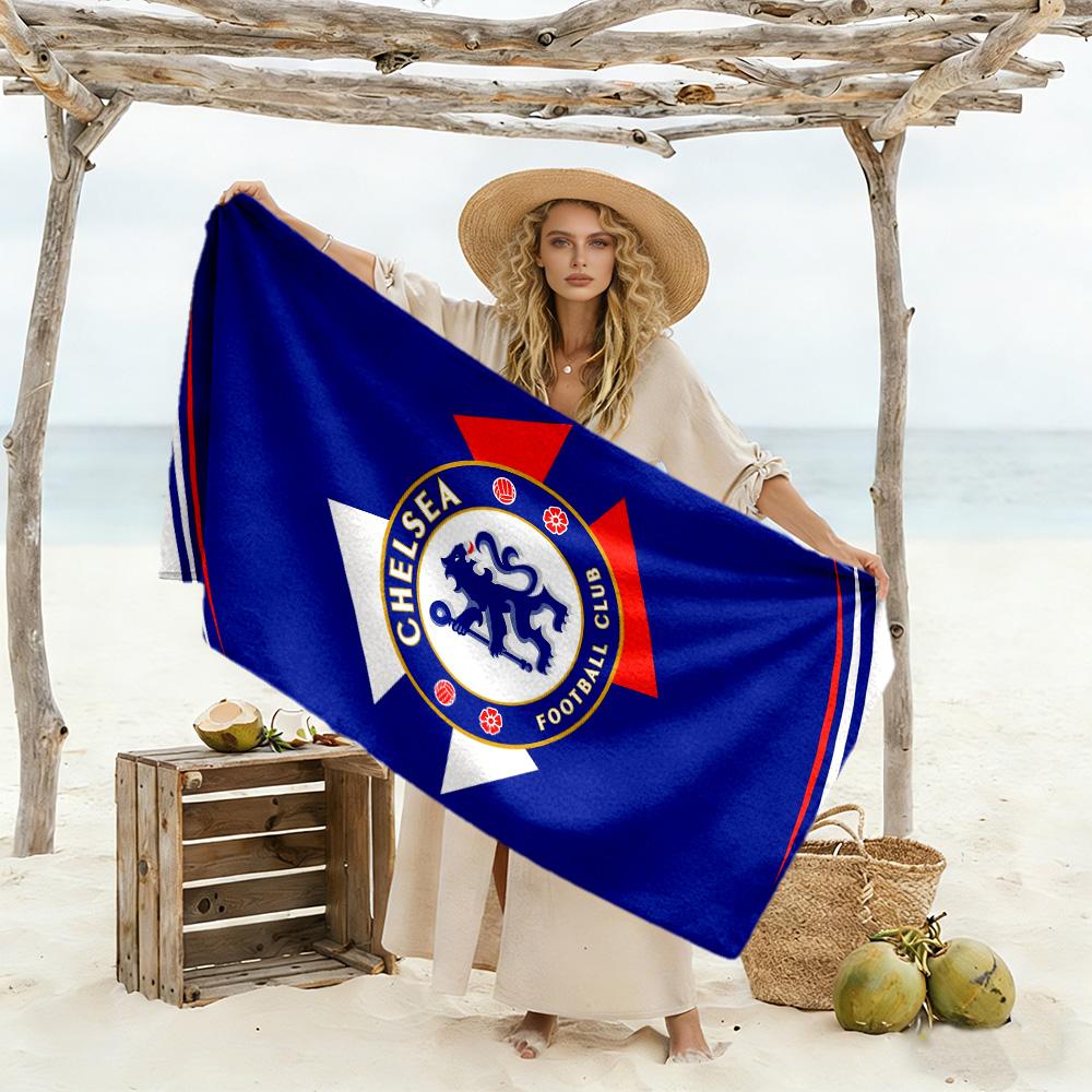 Chelsea Fc Football Player Beach Towel Super Soft Absorbent Comfortable Lightweight Suitable for Swimming, Gym, Camping, Yoga Vacation