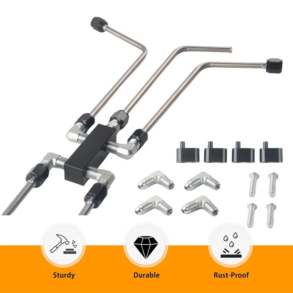 New AN4 LS Stainless Coolant Crossover Steam Vent Kit Compatible with for LS1  LS2, LS3, LS6, LS7, LS9 LSX Engines