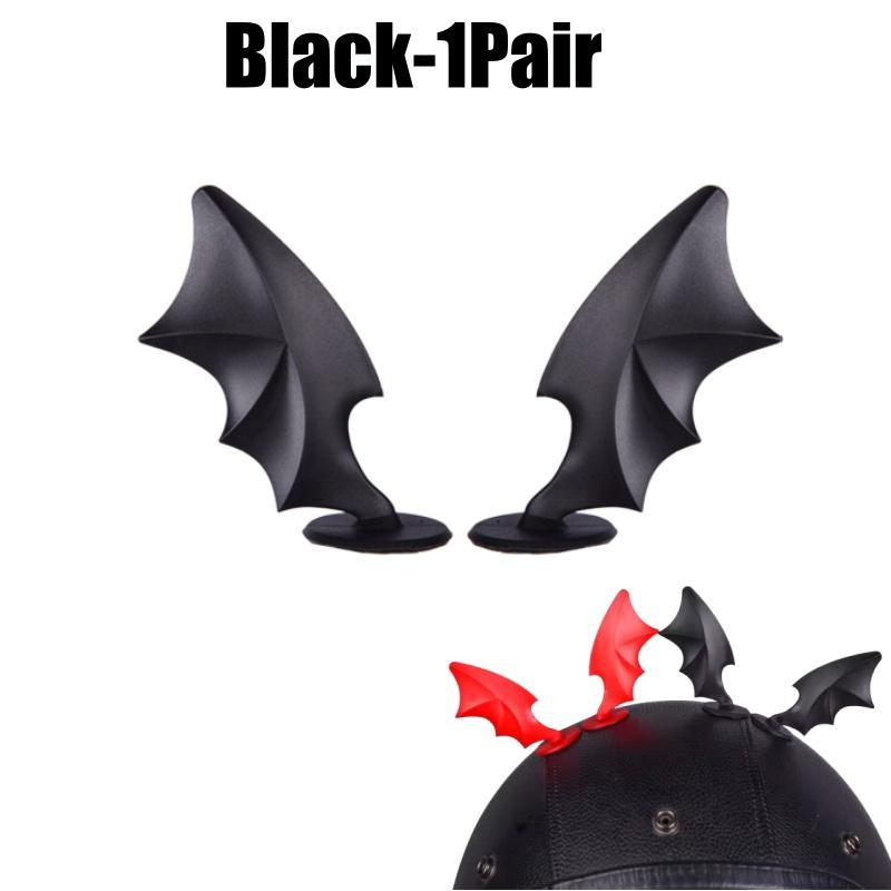Suction Cup Demon Wings Decor Strips For Motorcycle Helmets Car Bike Helmet Accessories Riding Gear Decoration For Men Women