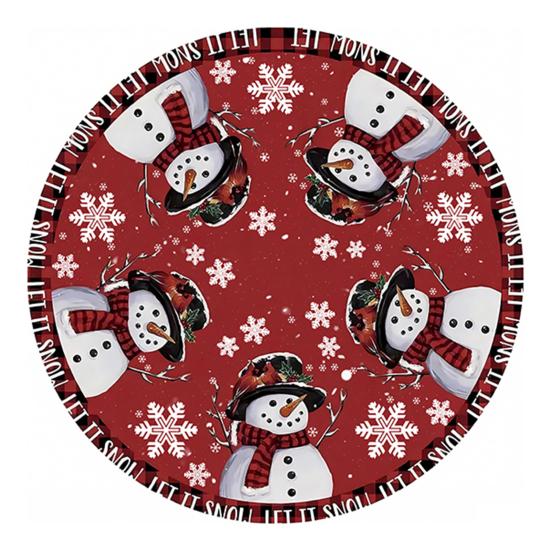 36-дюймовая юбка для рождественской елки, милый снеговик/гном, деревенская юбка для рождественской елки, зимний праздничный коврик для елки для украшения дома в помещении и на улице