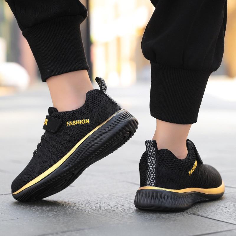 Осенние сетчатые кроссовки для бега для детей Легкие дышащие уличные кроссовки для мальчиков и девочек Спортивная обувь