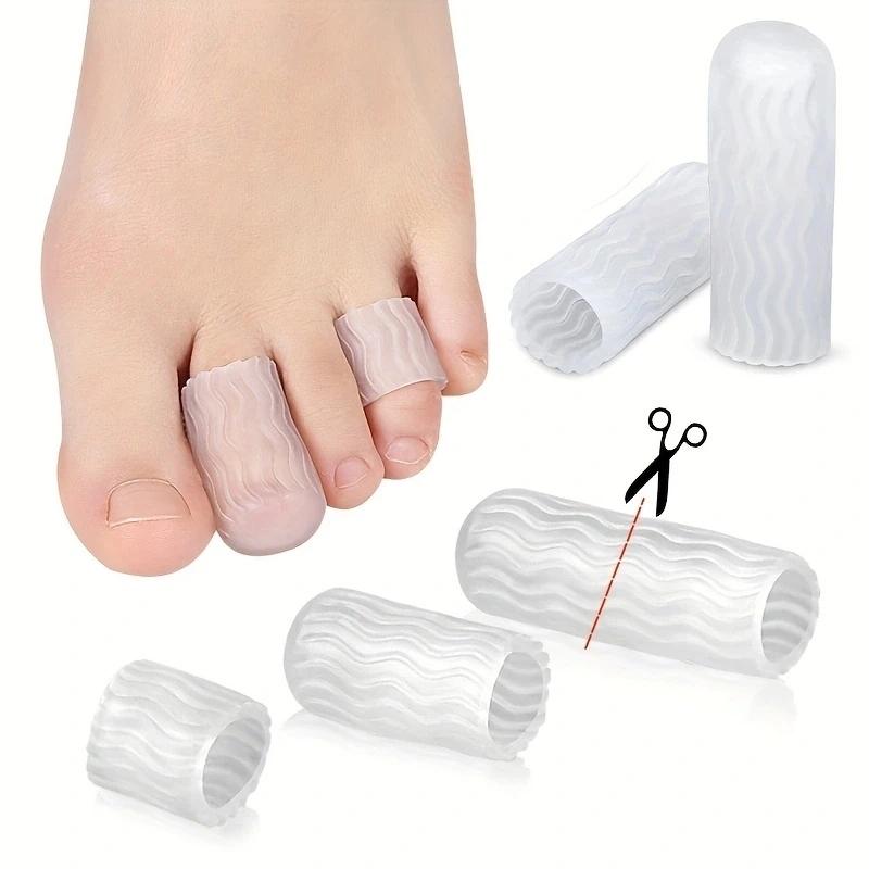 1Pair Gel Toe Guards Cap Protector Toe Finger Caps Covers Sleeves Protects Corn Callus Blister