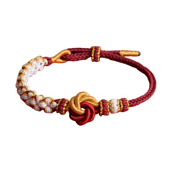 Женская ручная веревка плетеный узел сладкий цвет регулируемый ручная работа цветочный дизайн романтическая любовь