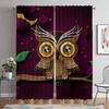 Мультяшная сова, современные шторы для гостиной, тюль для спальни, абажуры, украшение на Хэллоуин, перегородка, занавеска для ребенка