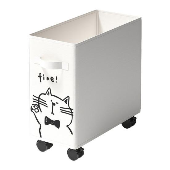 Storage Basket Laundry Bin with Wheels Handle Design Large Capacity