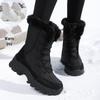Women's 2024 Winter Snow Boots: Thick, Velvet-Lined, Cold-Proof High-Tops with Non-Slip Soles.