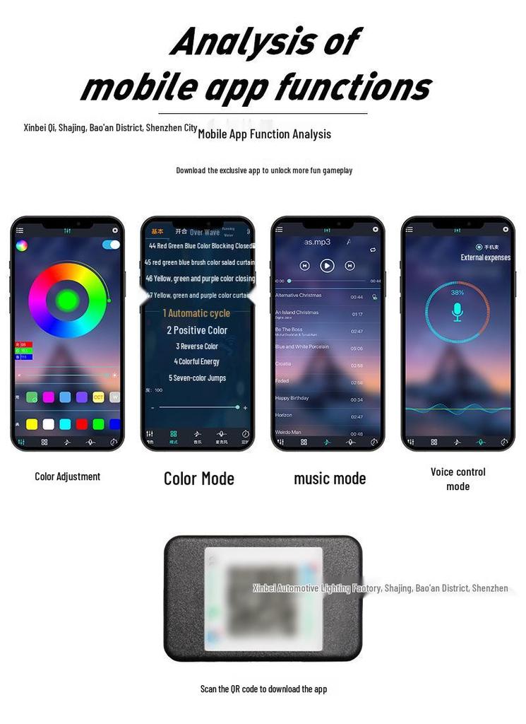 RGB Флагшток для внедорожника и Пляжный атмосферный светильник с функцией торможения
