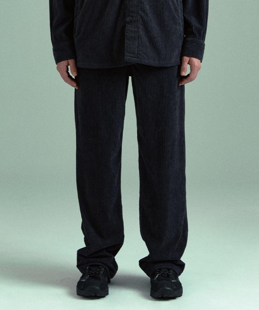 PLAC Corduroy Wide Pants M90 Rinse Charcoal
