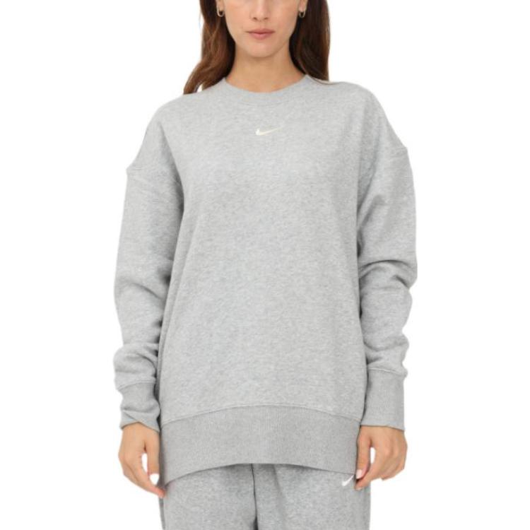 Nike Women's Phoenix Fleece Oversized Crewneck Sweatshirt Grey DQ5733-063