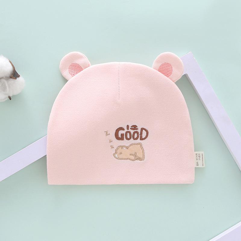 Pure Cotton Double Layer Newborn Hat for 0-3 Months, Suitable for Autumn/Winter