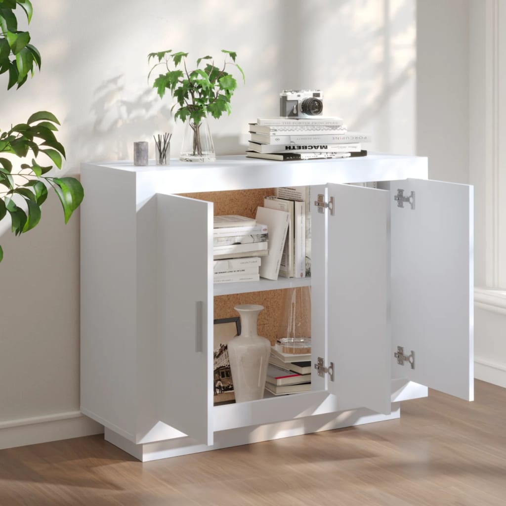 Sideboard White 92 x 35 x 75 cm Particle Board