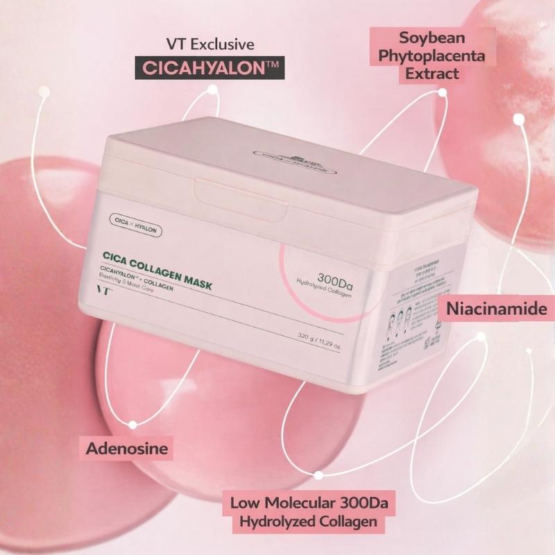 VT COSMETICS Маска с цика и коллагеном 30 шт. 320 г / 11,29 унции