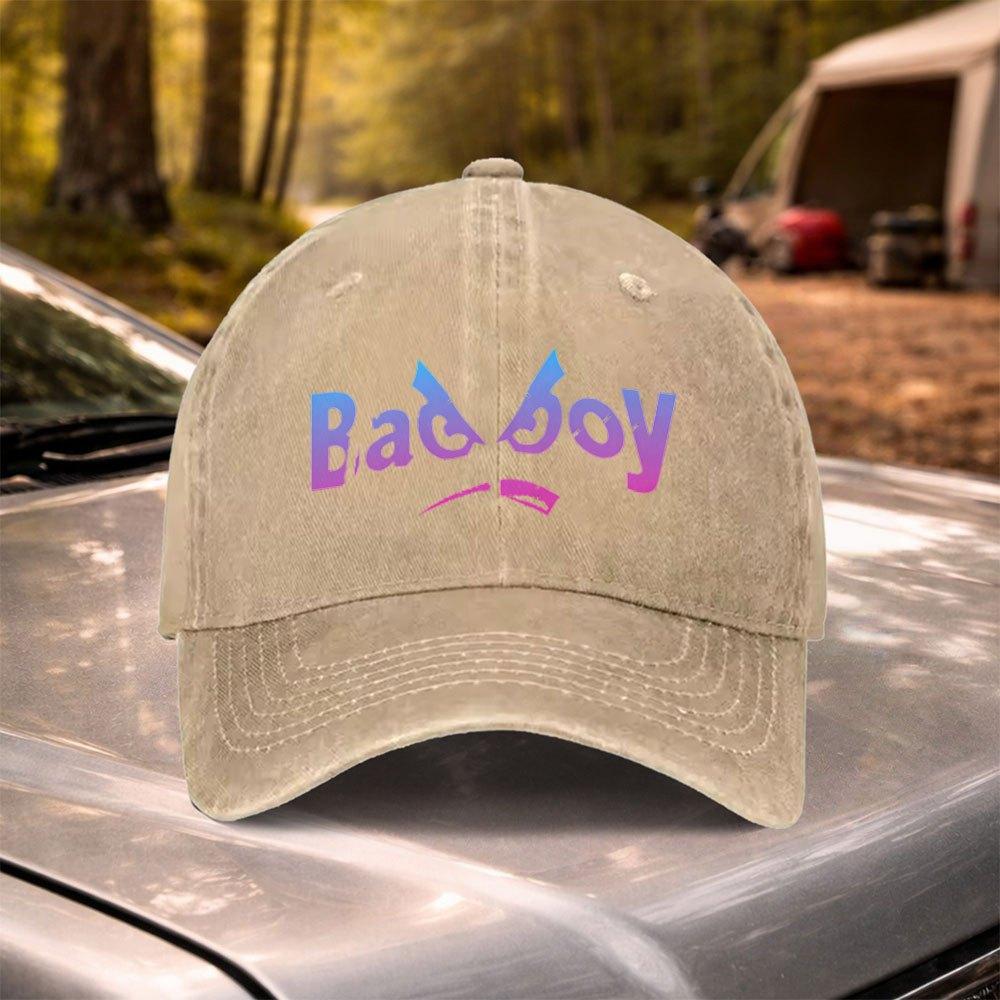 Bad Boy Vintage Baseball Cap Adjustable Washed Unisex Hat for Unisex Women Weddings Parties Festivals Sports