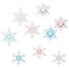 Transparent Acrylic Snowflake Pendant Acrylic Xmas Tree Ornaments  New Year Celebration