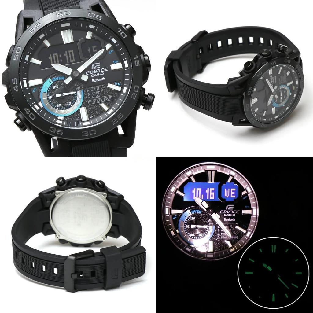 Распространение CASIO EDIFICE Bluetooth Mobile Link Smartphone Link Racing Chronograph Black [Ограниченная модель] ECB-40PB-1ADF [Товар]