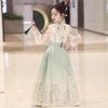 Новый набор Hanfu в китайском стиле Anniyouer для девочек, юбка-лошадиное лицо
