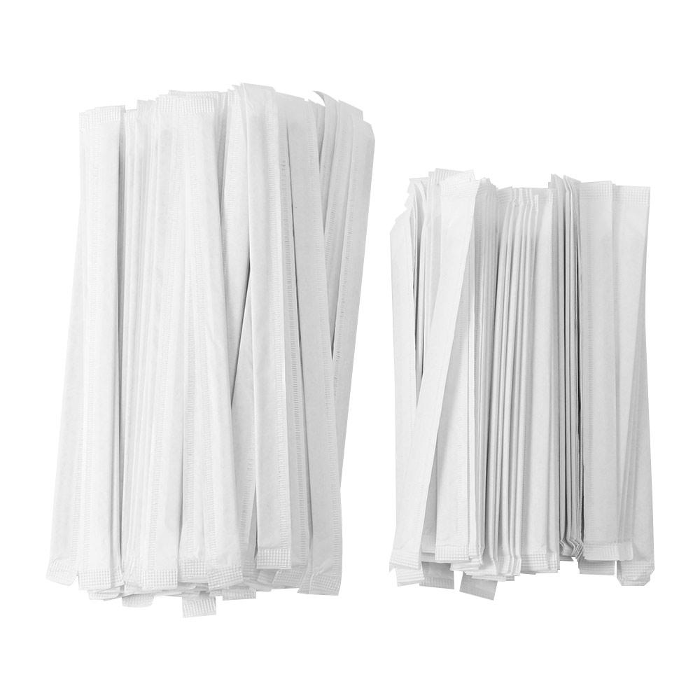 100Pcs Individually Wrapped Coffee Stirrers Eco-Friendly 14/19cm Wood Blenders Round End Not Prickly Stir Sticks Cocktail