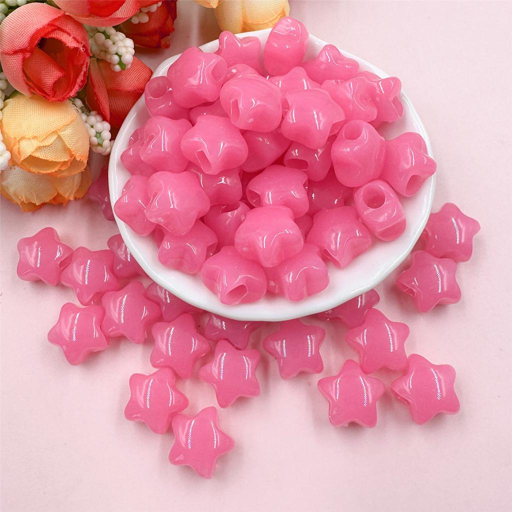 Ювелирная пятиконечная звезда 60 шт. акриловый желеобразный цвет для браслета, сережек, изготовление ювелирных изделий своими руками, аксессуары 13,6 мм, свободные бусины, бисерные материалы