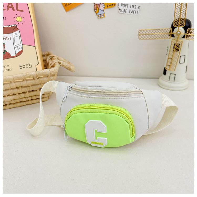 Adorable Korean Style Color Block Childrens Chest Bag With Ample Capacity For Daily Use