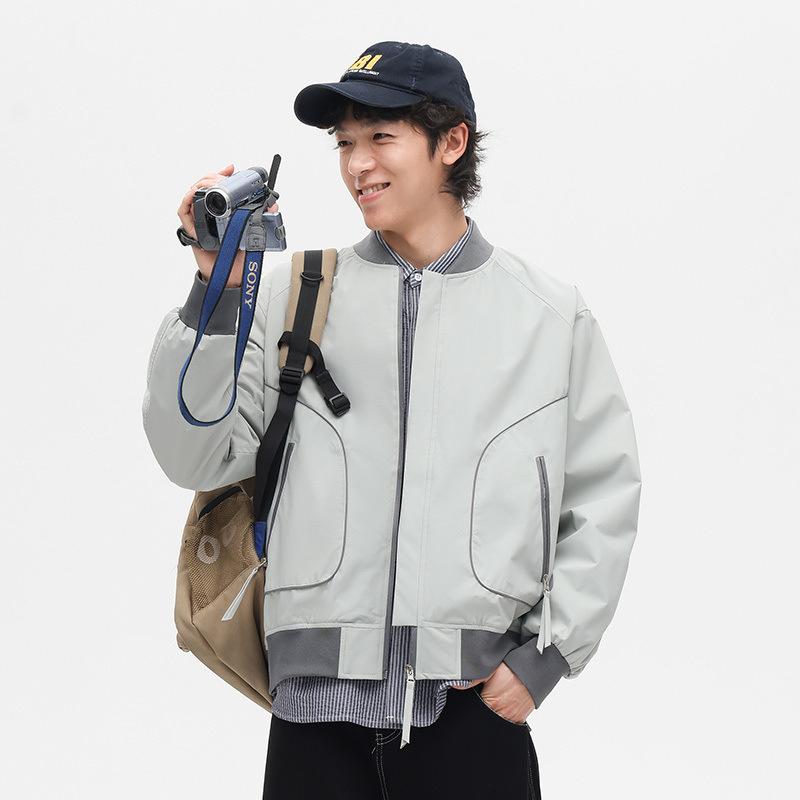 Jacket Men's Autumn and Winter Loose American Retro Tooling Functional Ruffian Handsome Flight Jacket