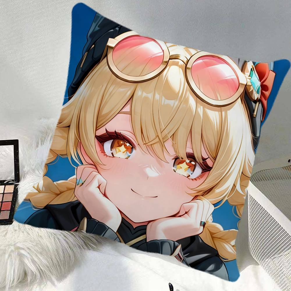 Jahoda Genshin Impact Game Pillow Case Square Pillow Bedroom Sofa Leisure Comfort Cushion Car Home Decoration
